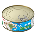 Кальмар в собственном соку с укропом 240g