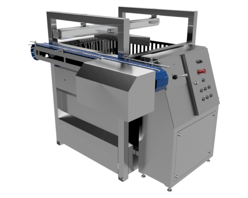 Semi-automatic basket unloader by row (120cpm) – Faguri