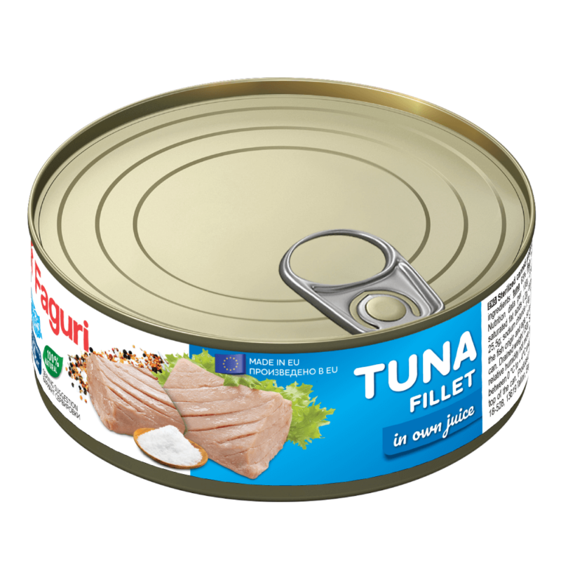 Tuna fillet in own juice 220g Faguri